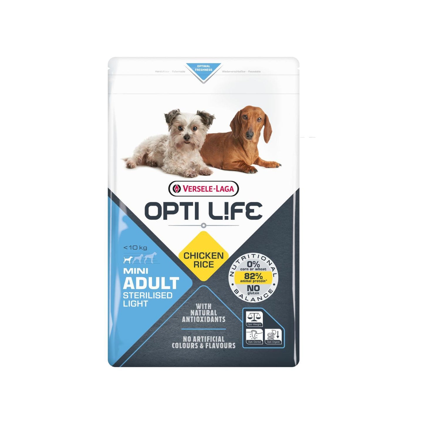 Opti Life Adult Light / Sterilised Mini κοτόπουλο ρύζι 2.5kg