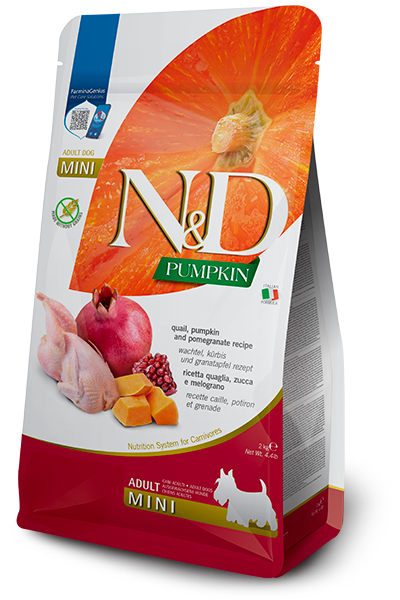 N&D DOG PUMPKIN QUAIL ADULT MINI 2KG