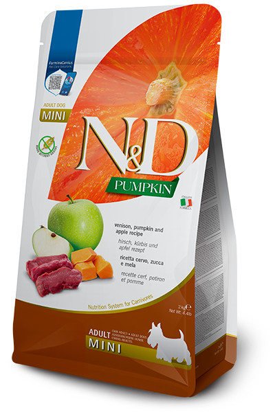 N&D DOG PUMPKIN VENISON ADULT MINI 2KG ΛΗΞΗ 3/8/25