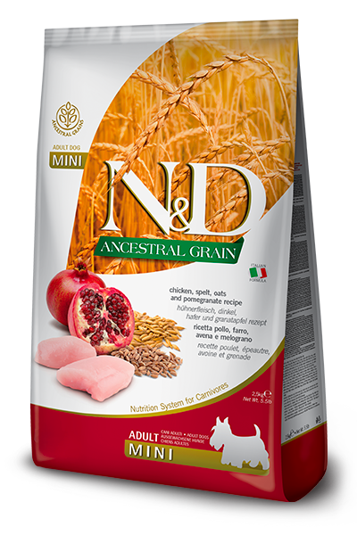 N&D DOG CHICKEN & POMEGRANATE adult mini 2,5kg