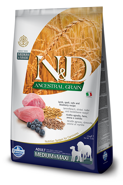 N&D DOG LAMB & BLUEBERRY adult med/max 12kg