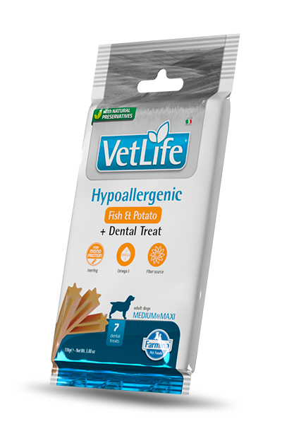 TREAT VET LIFE NAT DOG HYPO FISH POTATO ADULT MED/MAX 100gr