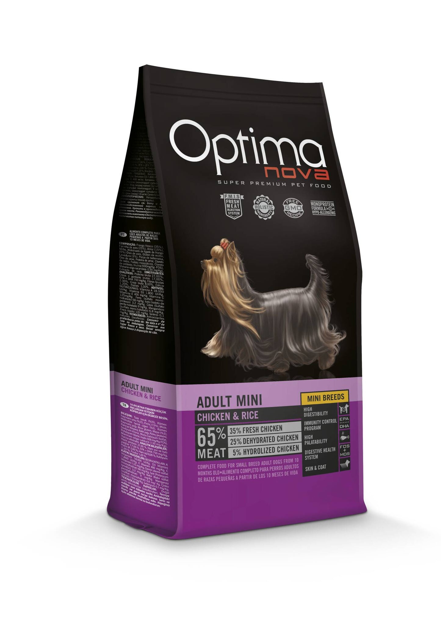 OPTIMA NOVA LOW GRAIN Adult Mini Chicken & Rice 12kg