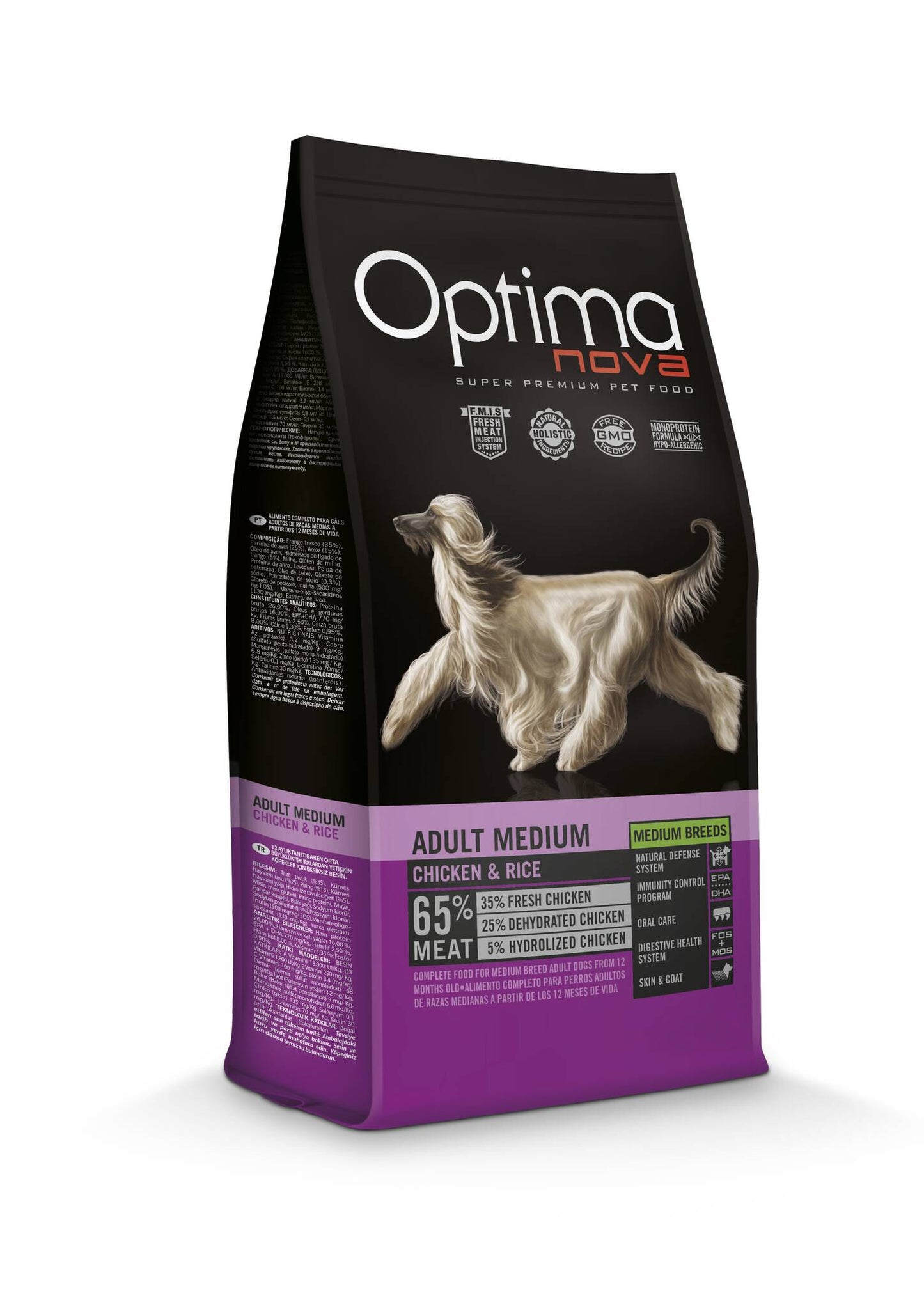 OPTIMA NOVA LOW GRAIN Adult Medium Chicken & Rice 2kg