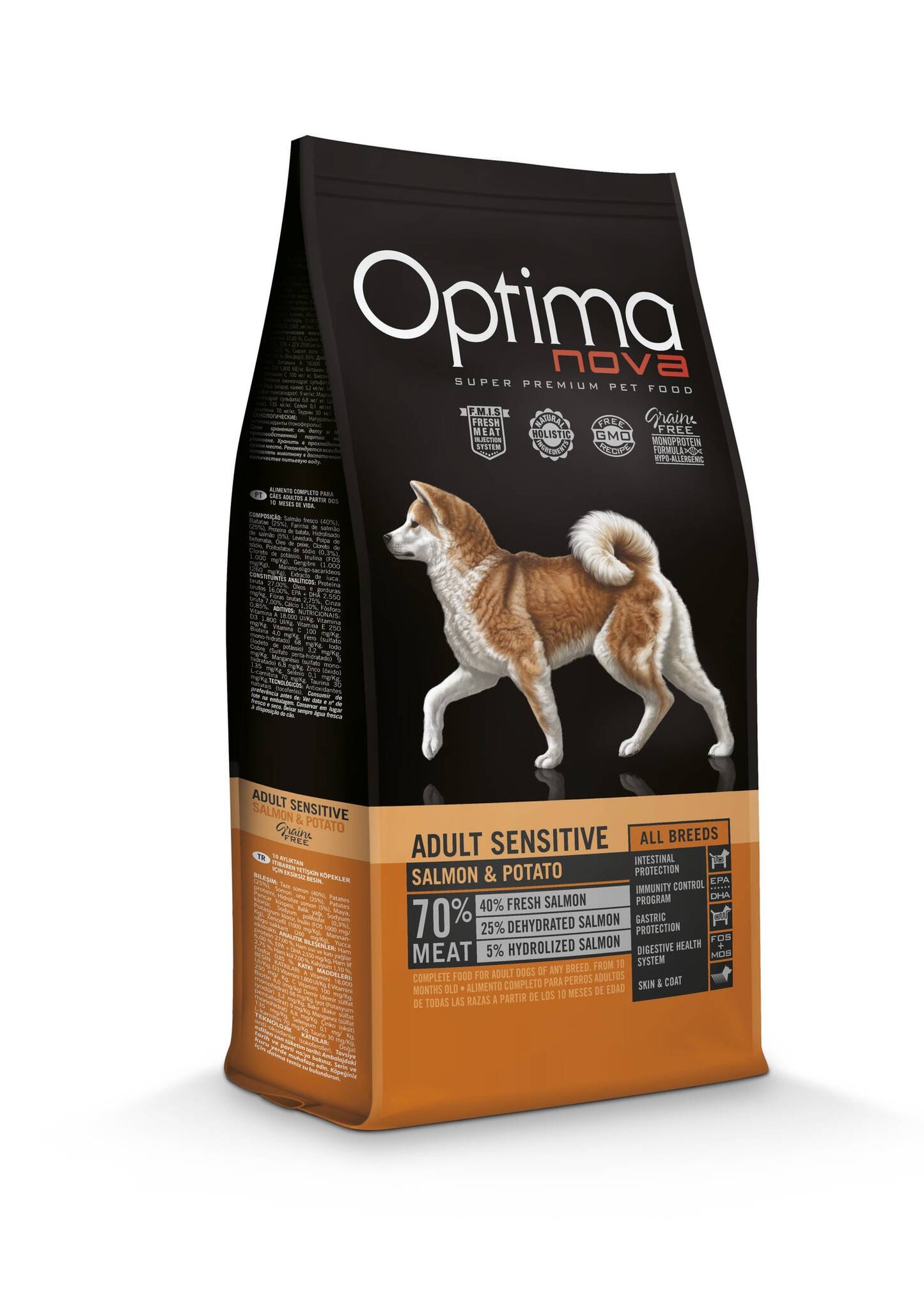 Optima Nova GRAIN FREE Adult Sensitive Salmon & Potato 12kg