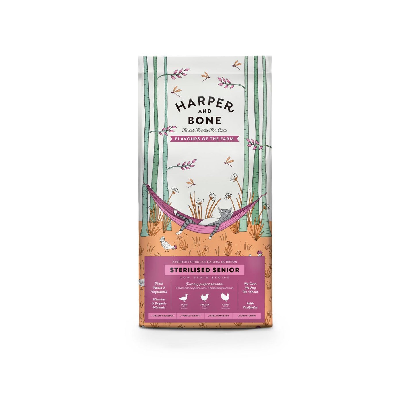 HARPER AND BONE Senior CAT Sterilised Flavours Farm 2kg