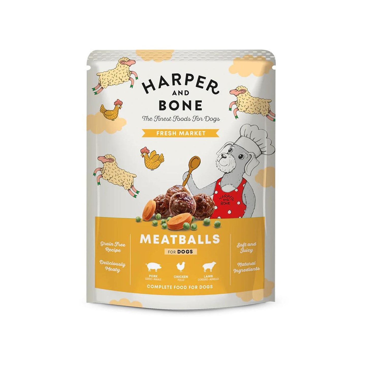 HARPER & BONE Dog Meatballs Fresh Market 300g
