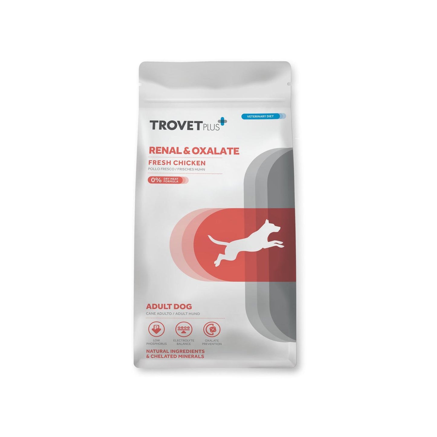 TROVET PLUS Adult Dog Renal & Oxalate Fresh Chicken 3kg