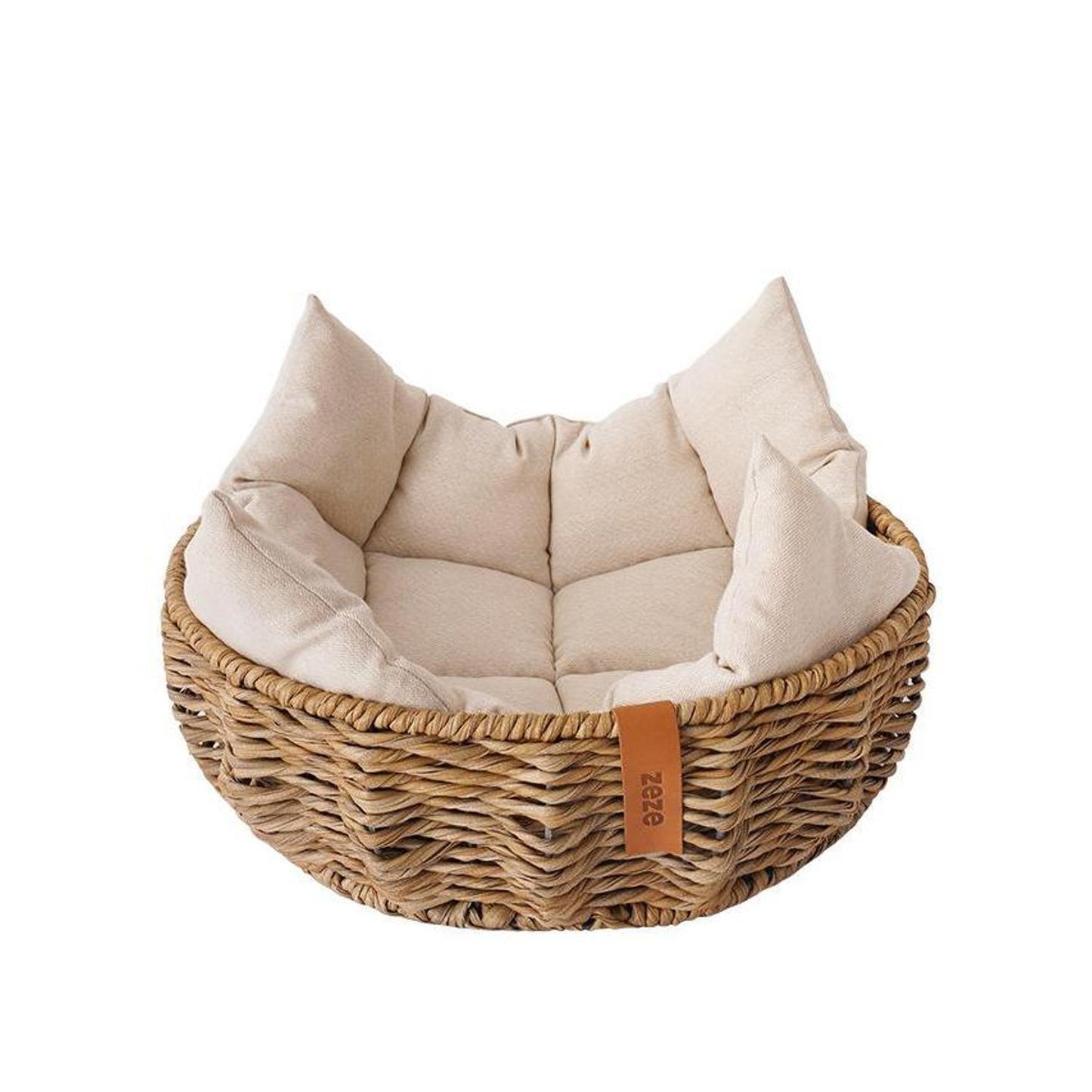 ZEZE Z1B00099 Pet Bed Round Woven Rattan 48x48x15cm