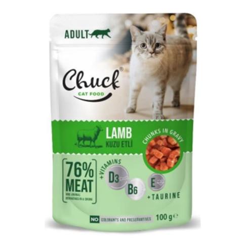 Chuck Pouch Adult Cat Αρνί 100gr