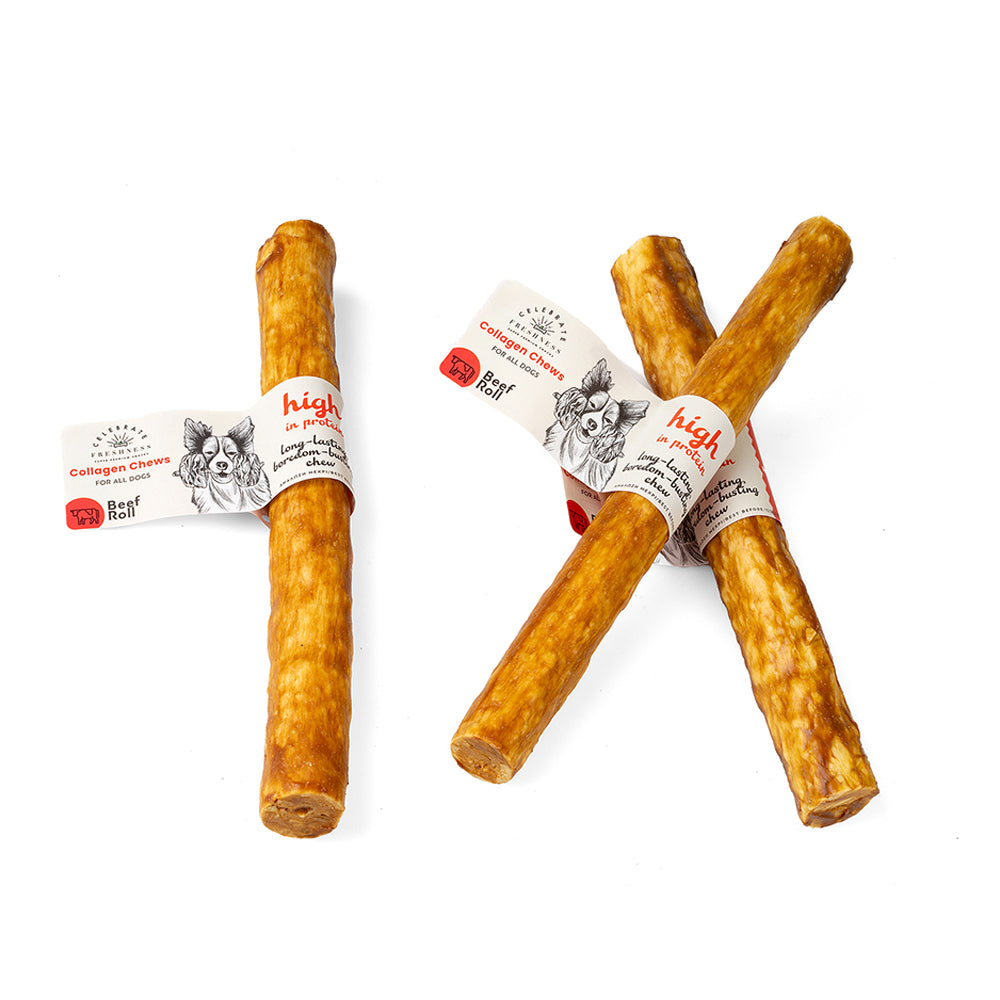 CELEBRATE COLLAGEN BEEF ROLLS 1pcs 25cm