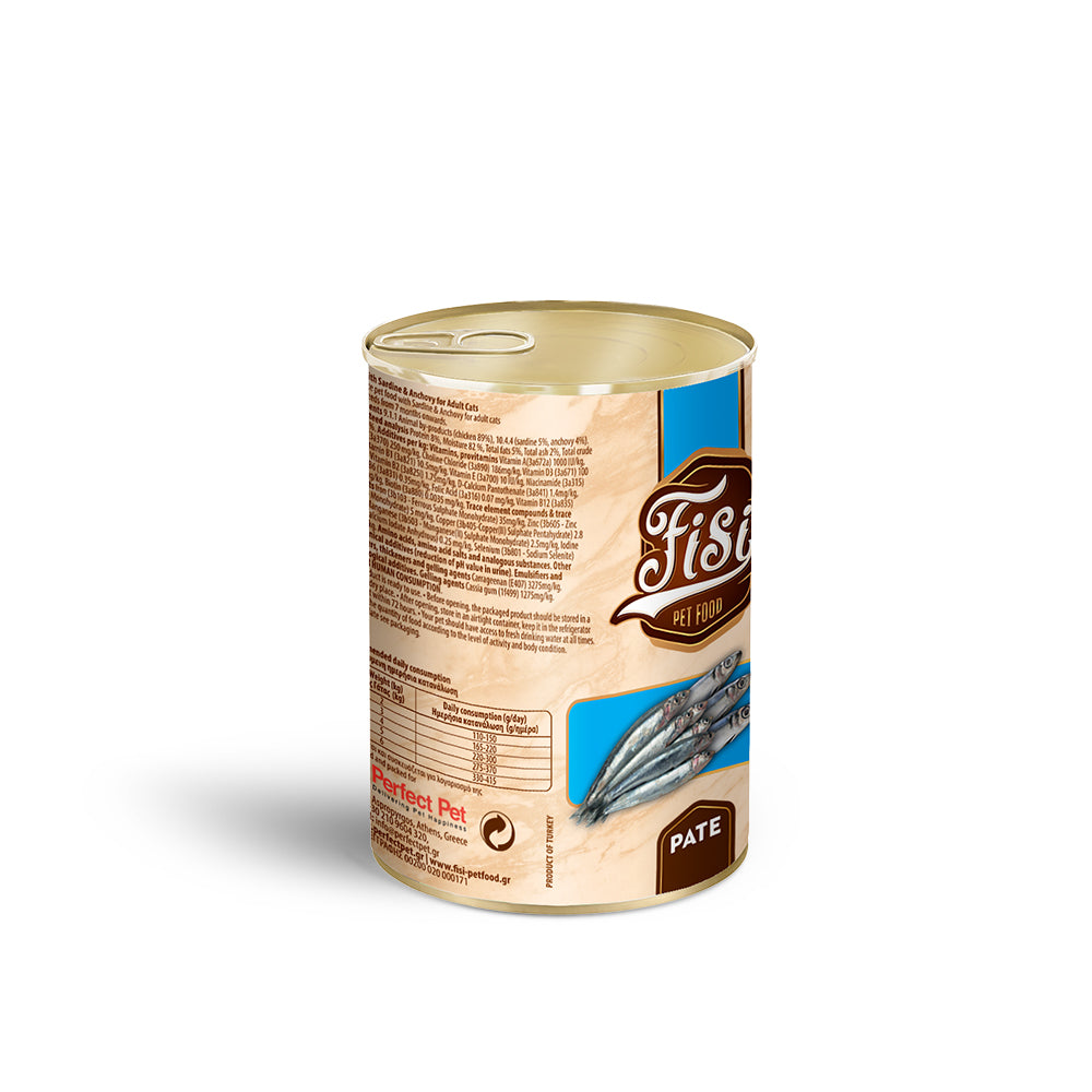 FISI CAT ADULT ΓΑΥΡΟΣ & ΣΑΡΔΕΛΑ ΠΑΤΕ 400gr