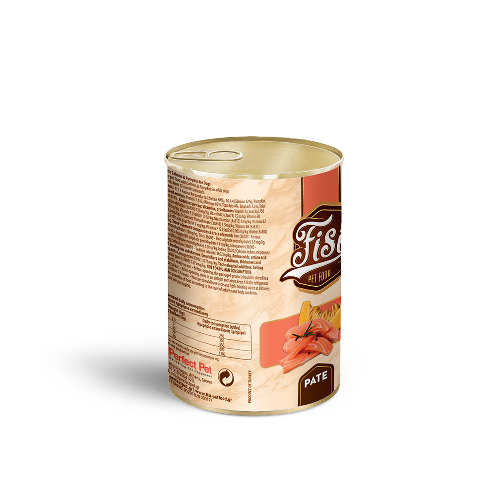 FISI DOG ADULT ΣΟΛΟΜΟΣ ΜΕ ΚΟΛΟΚΥΘΑ ΠΑΤΕ 400gr