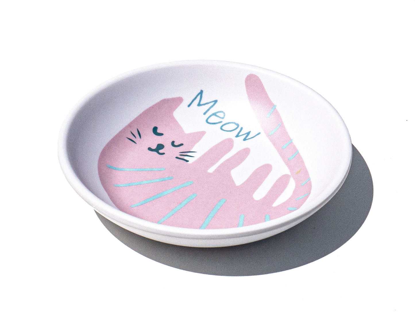 Pink Cat Meow Pet Saucer