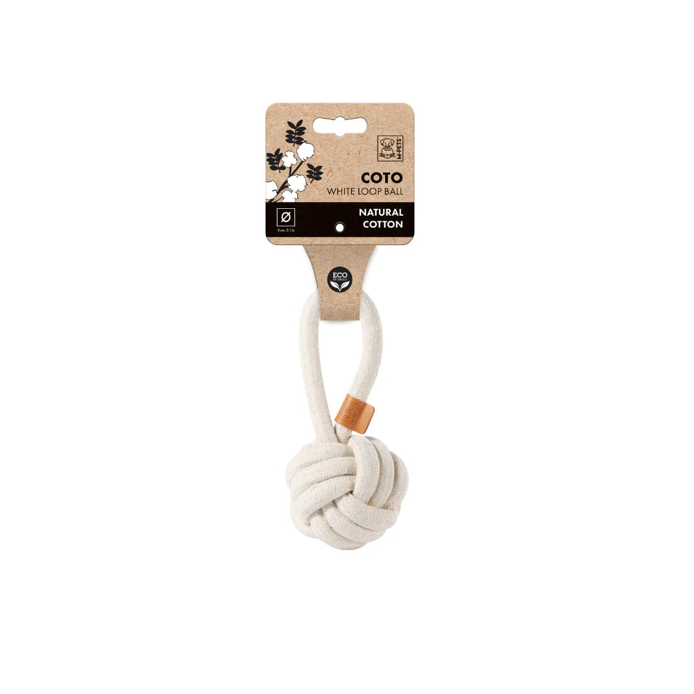 M-PETS Coto White Loop Ball