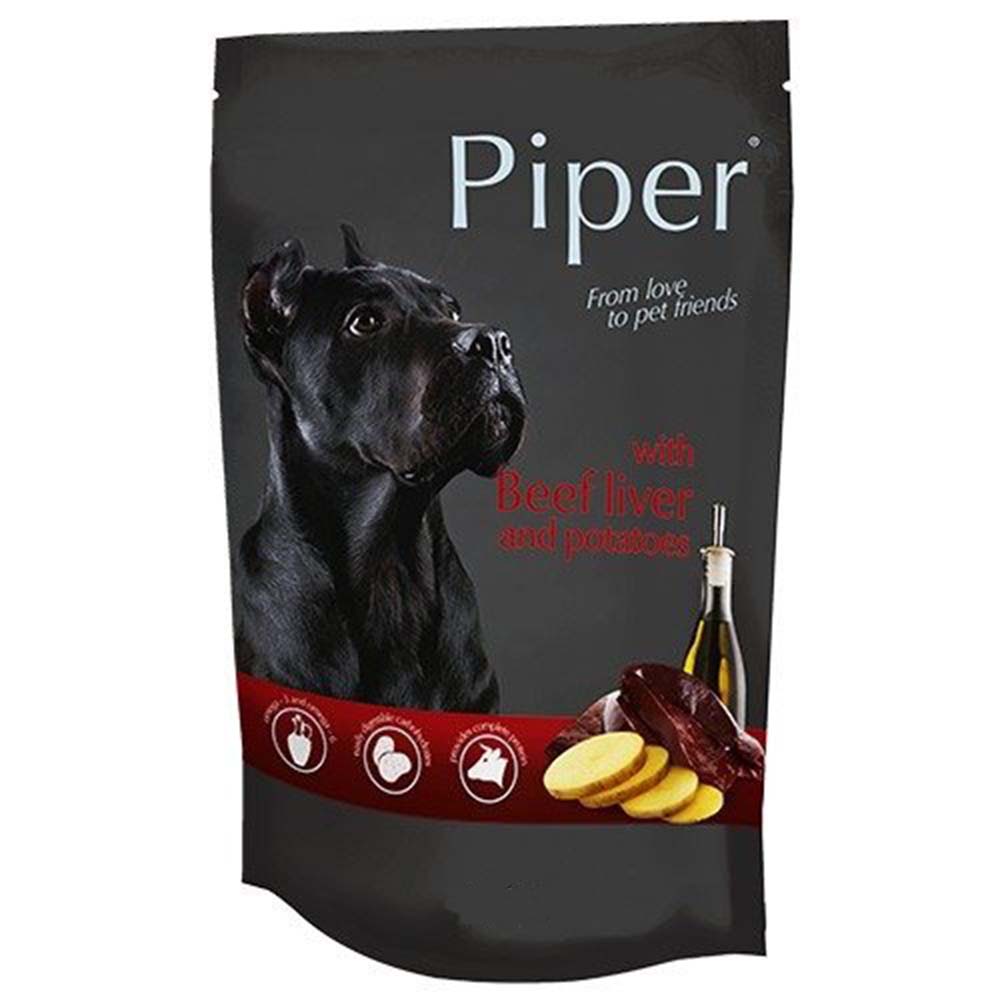 PIPER ADULT ΣΥΚΩΤΙ ΒΟΔΙΝΟΥ & ΠΑΤΑΤΑ POUCH 500gr