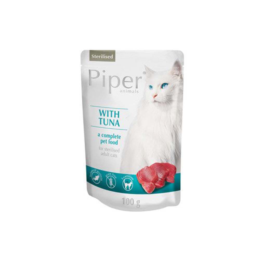 PIPER CAT ADULT STERILISED ΤΟΝΟΣ POUCH 100gr