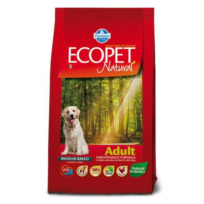 ECOPET NATURAL adult medium 12+2kg