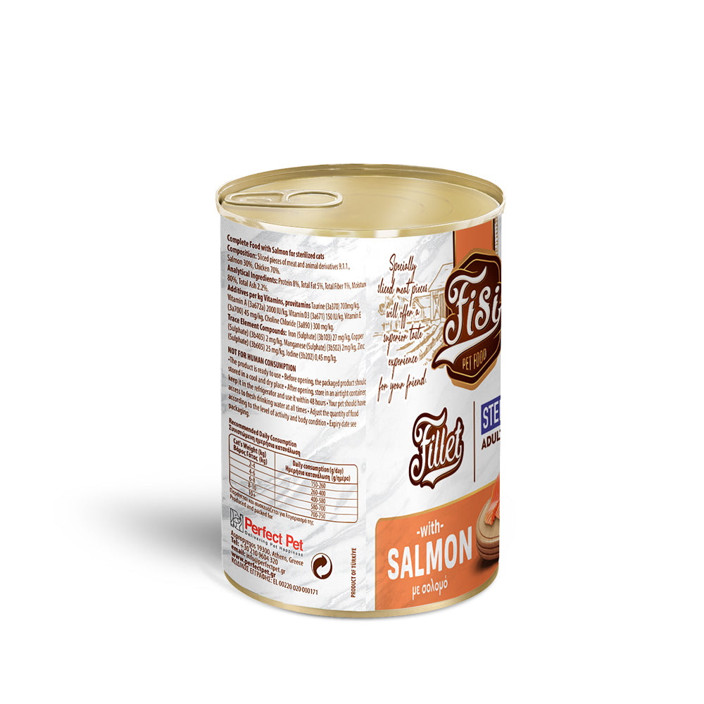 FISI FILLET CAT ADULT ΣΟΛΩΜΟ ΣΕ ΖΕΛΕ STERILIZED 400gr
