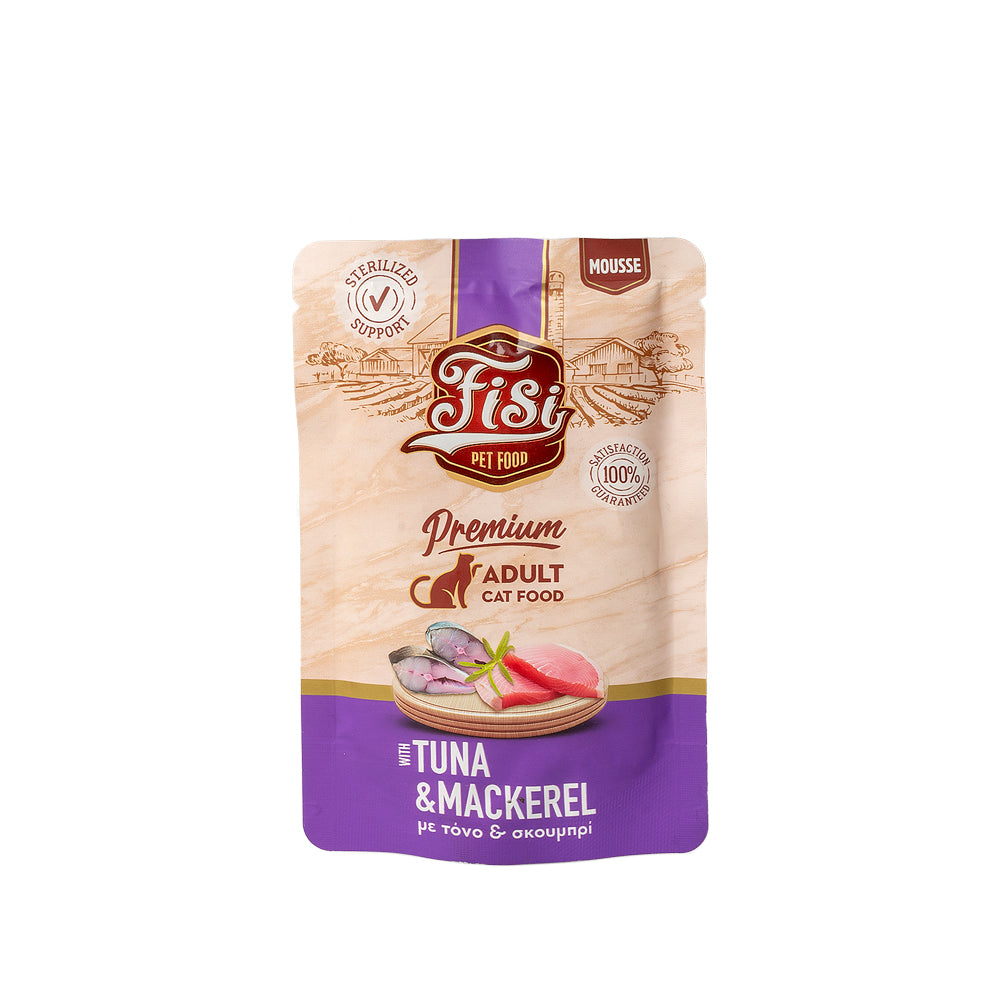 FISI Cat Adult Tόνος & Σκουμπρί 80gr