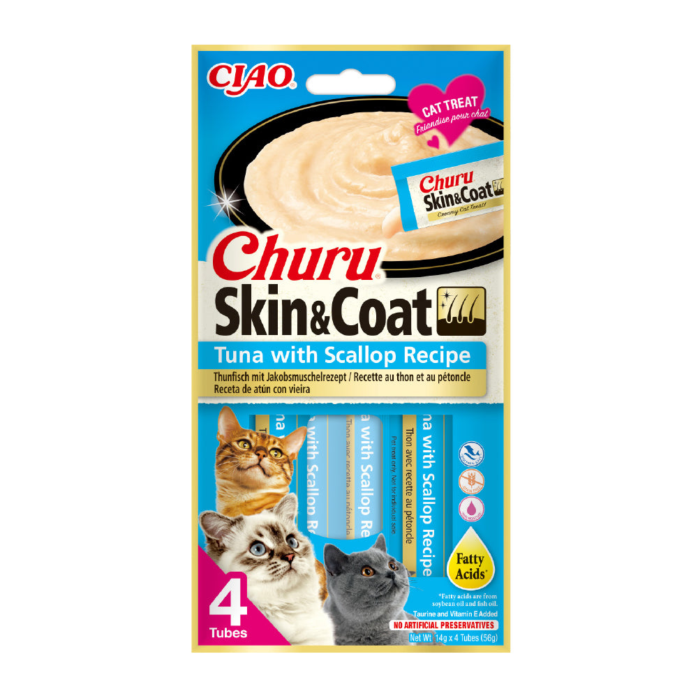 CHURU CAT SKIN & COAT TUNA & SCALLOP 56gr