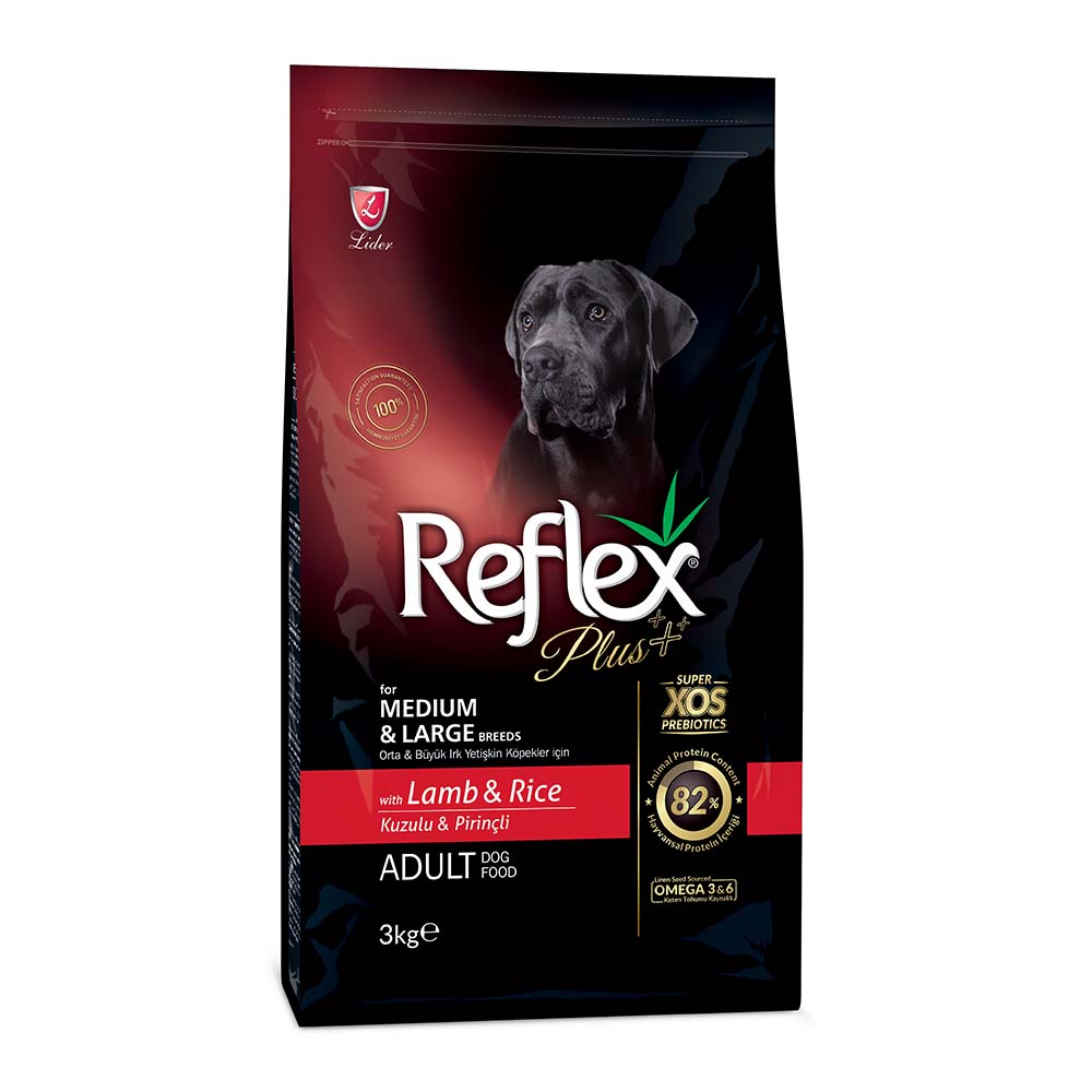 REFLEX PLUS MEDIUM/LARGE ADULT LAMB 3kg