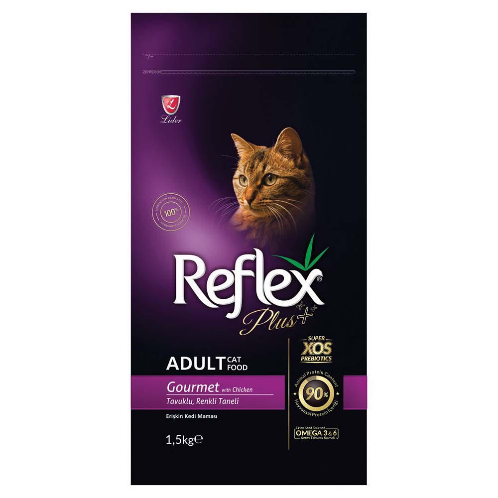 REFLEX PLUS CAT ADULT GOURMET MULTICOLOUR 1,5kg