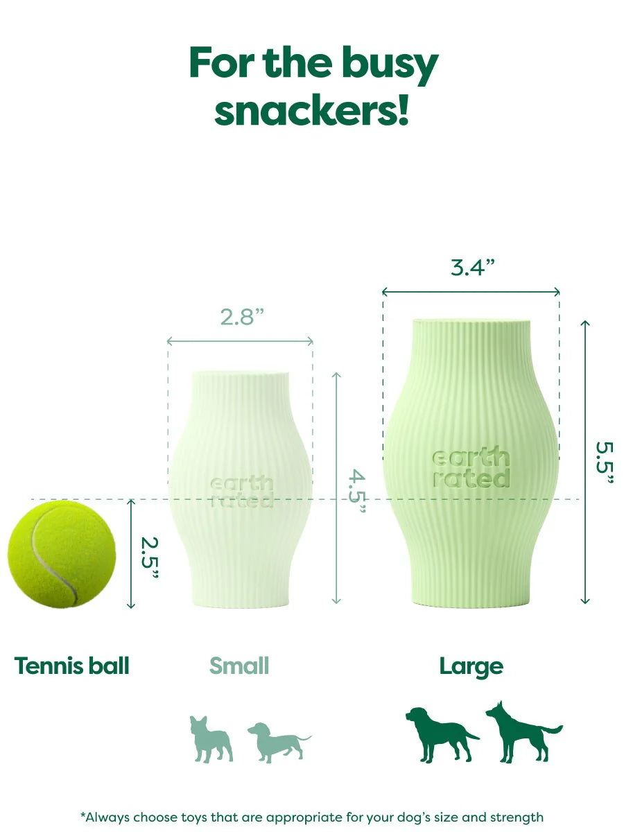 EARTH RATED Treat Toy - Green Rubber L