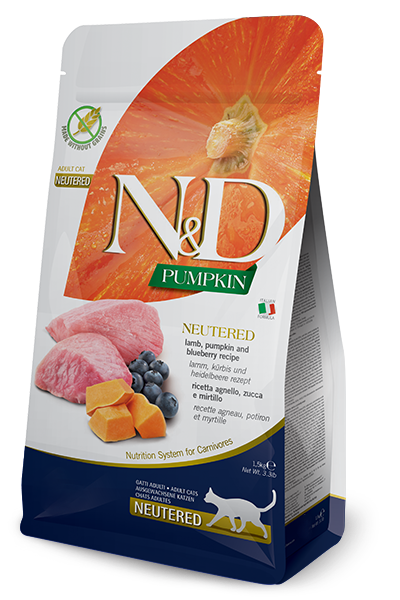N&D CAT PUMPKIN LAMB & BLUEBERRY NEUTERED 1,5KG