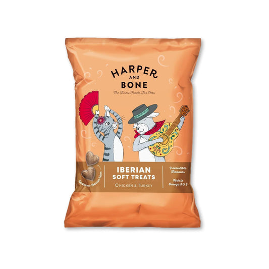 HARPER & BONE Cats & Dogs Iberian Soft Treats Chicken & Turkey 90gr