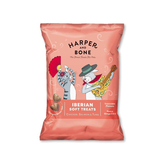 HARPER &BONE Cats & Dogs Iberian Soft Treats Chicken, Salmon & Tuna 90g