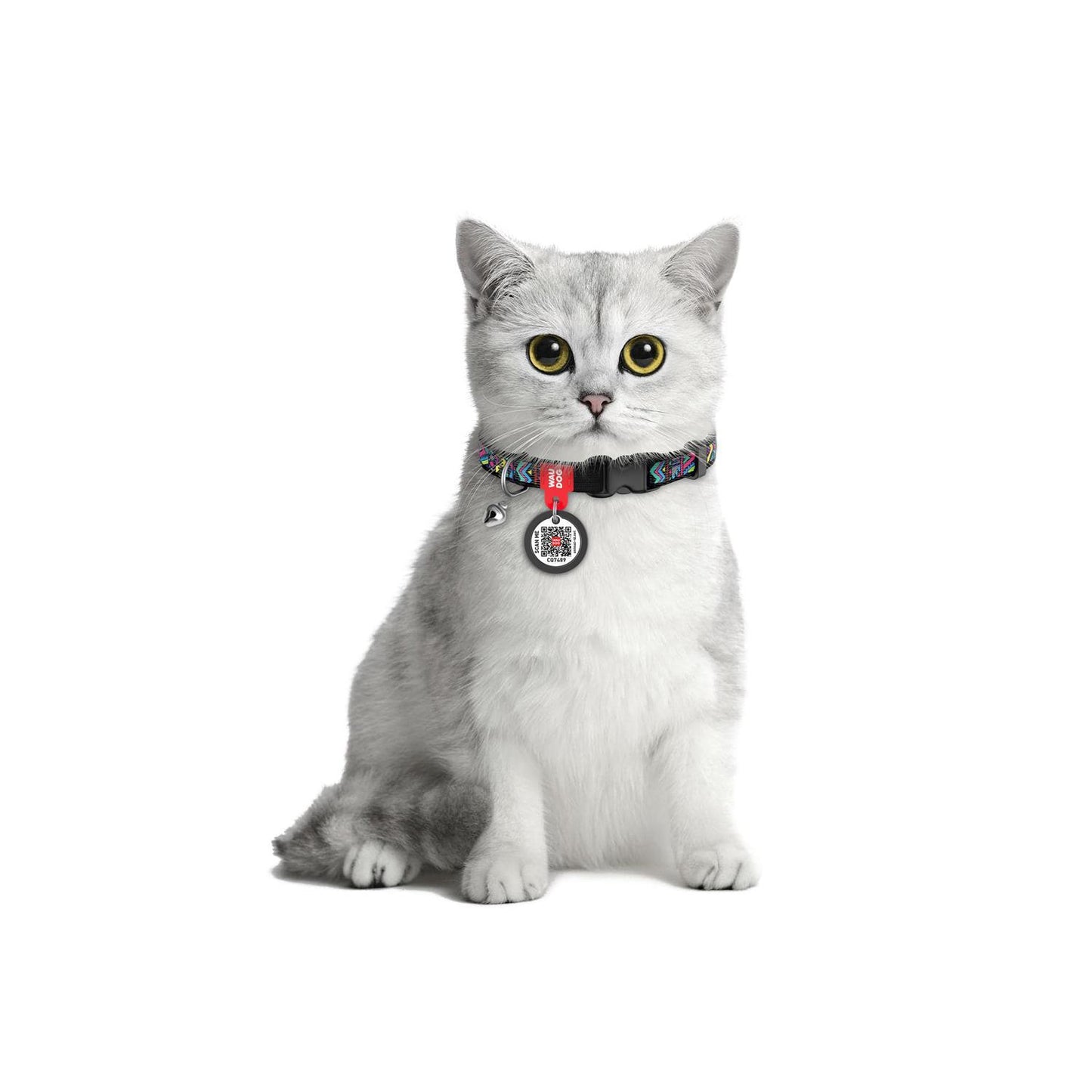 WAUDOG NYLON Collar with QR passport Indie" Plastic Fastex