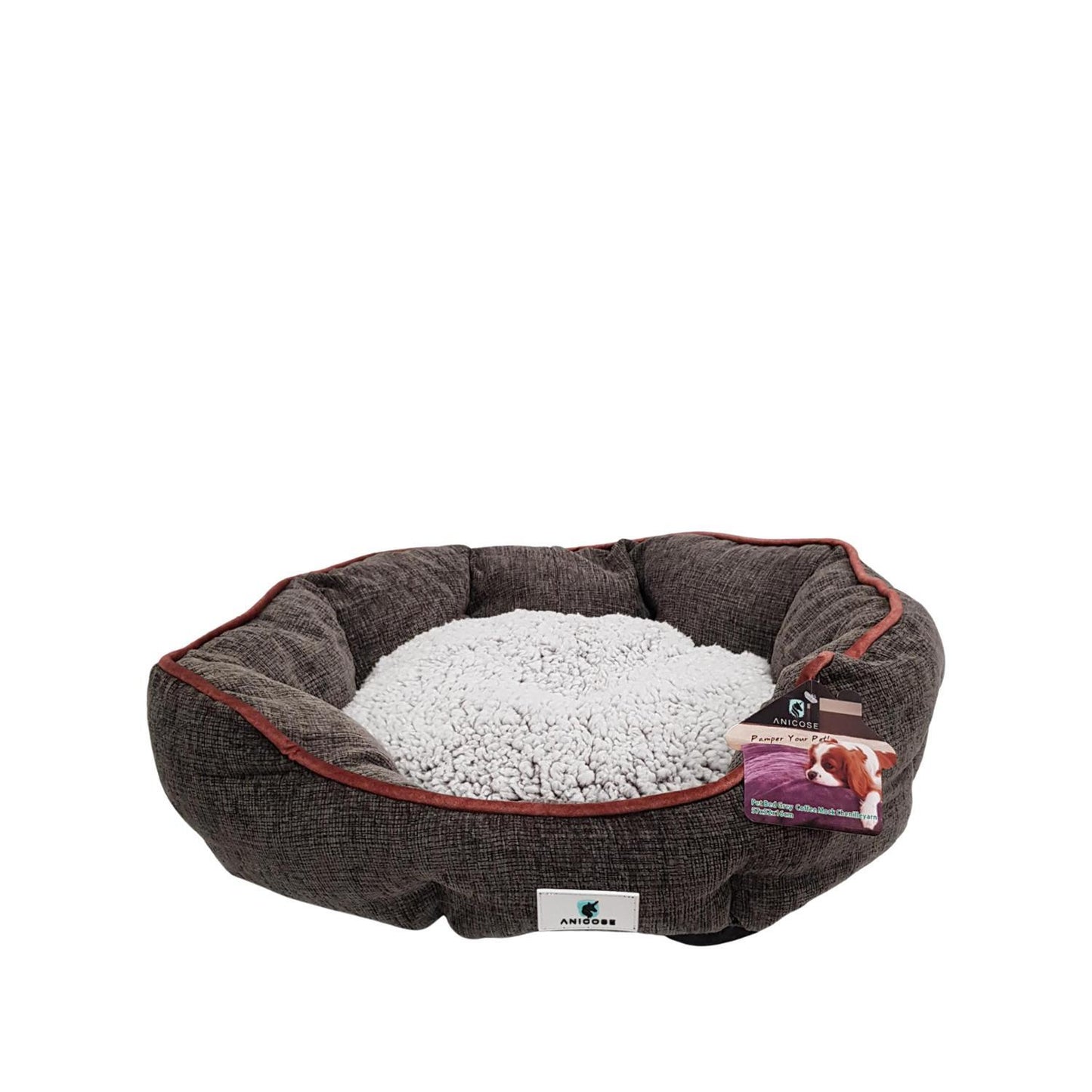 ANICOSE Basket Thaca Octagon Dark Grey M 57x52x16cm