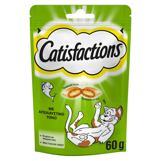 CATISFACTIONS λιχουδιά γάτας με ΤΟΝΟ 60g