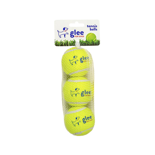 GLEE ΠΑΙΧΝΙΔΙ ΣΚΥΛΟΥ TENNIS BALLS ΚΙΤΡΙΝΟ 6cm 3pcs