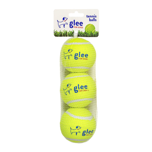 GLEE ΠΑΙΧΝΙΔΙ ΣΚΥΛΟΥ TENNIS BALLS ΚΙΤΡΙΝΟ 7,5cm 3pcs