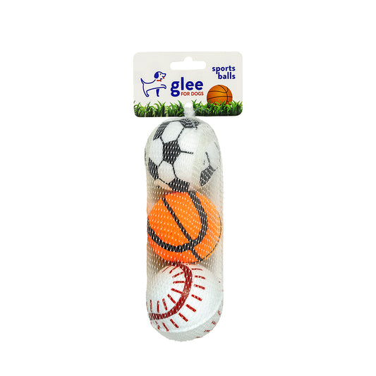 GLEE ΠΑΙΧΝΙΔΙ ΣΚΥΛΟΥ SPORTS BALLS 6cm 3pcs
