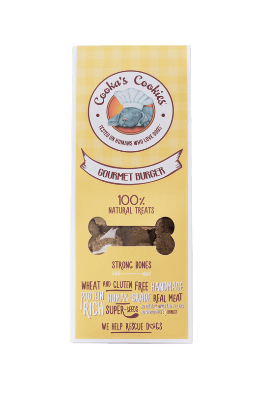 Cooka's Cookies ΜΠΙΣΚΟΤΑ Gourmet Burger ΜΕ ΧΟΙΡΙΝΟ & ΜΗΛΑ (100γρ)