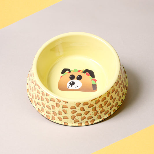 Fun Food Taco Dog Pet Bowl/L