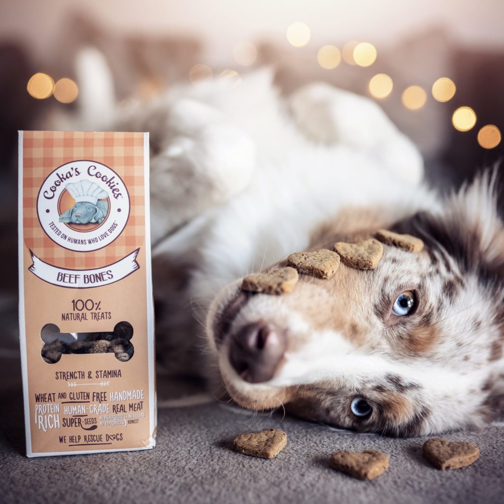Cooka's Cookies ΜΠΙΣΚΟΤΑ Beef Bones ΜΕ ΜΟΣΧΑΡΙ & ΠΑΝΤΖΑΡΙ (100γρ)
