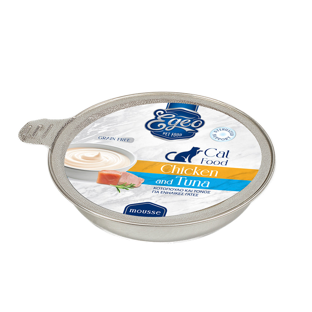 EGEO Cat Adult Κοτόπουλο & Τόνος σε μους 50gr