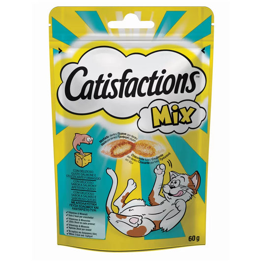 CATISFACTIONS λιχουδιά γάτας με ΣΟΛΟΜΟ και ΤΥΡΙ 60g